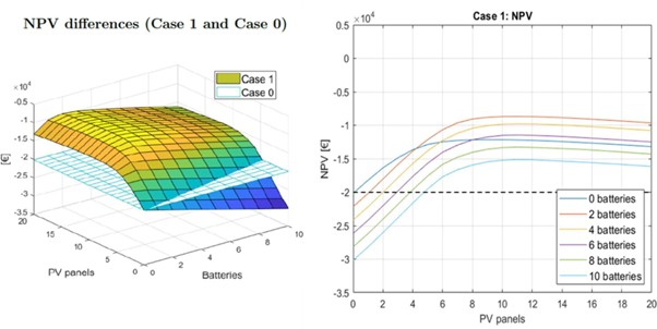 Different NPV for Case 1 and Case 0.
